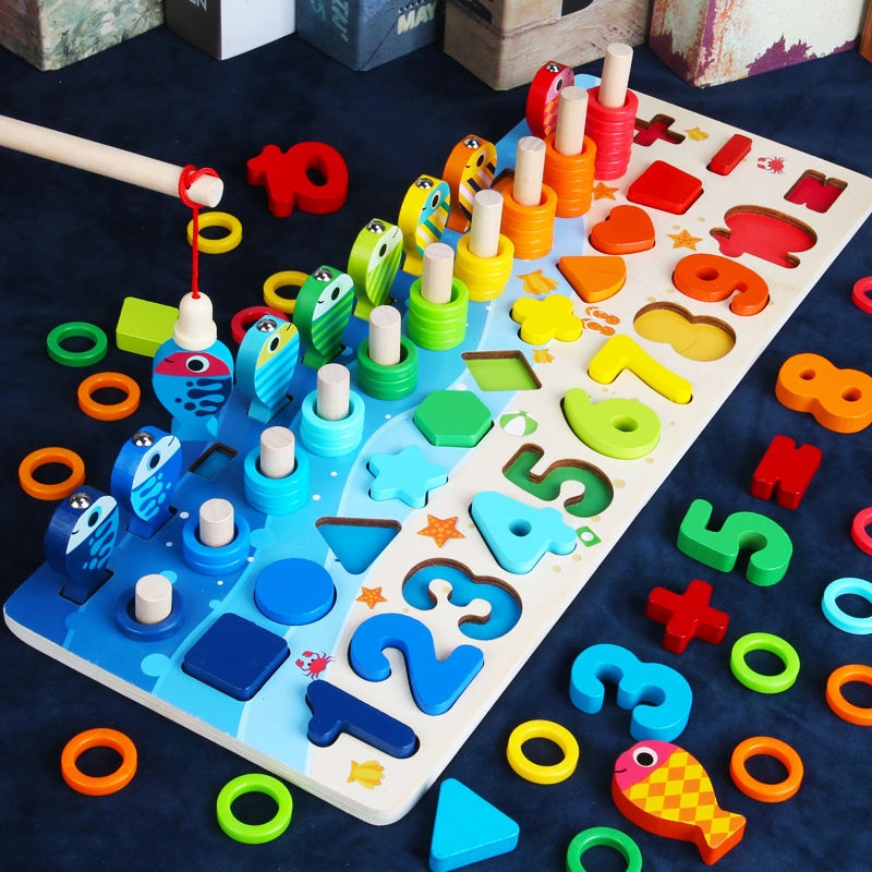 Ecotoys Montessori Game Board | Develop skills - Educational wooden board for children