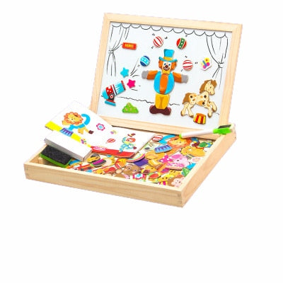 EcoToys Creative Playboard | Stimulate Your Child's Imagination - Wooden Magnetic Chalkboard