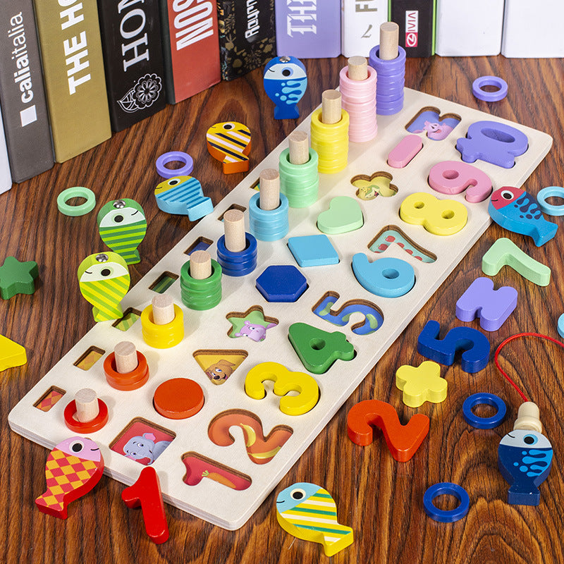 Ecotoys Montessori Game Board | Develop skills - Educational wooden board for children