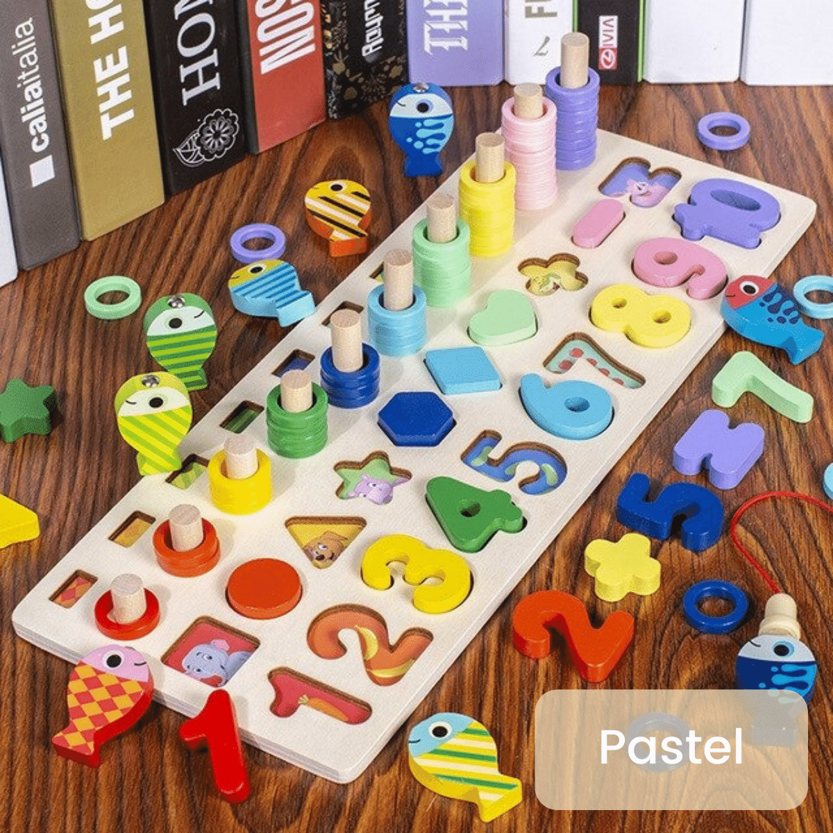 Ecotoys Montessori Game Board | Develop skills - Educational wooden board for children