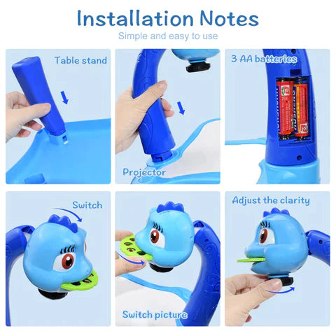 Toystar Dino Table | Let the imagination come alive - Creative dinosaur drawing board including free 12-piece drawing set ...