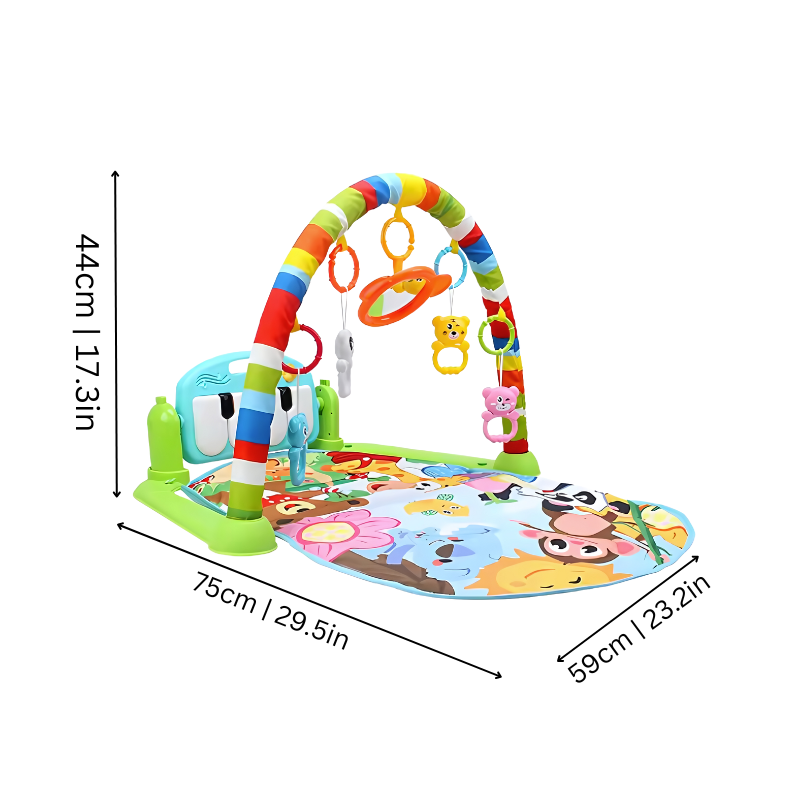 Toystar MelodyMat | Musical fun - Baby play mat with piano keys and accessories - Muzikaal speelplezier - Baby speelmat me...