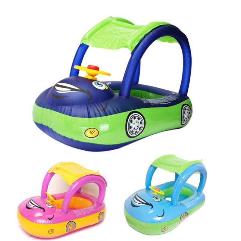Toystar AquaRacer | Splashing fun - Baby inflatable boat with sun canopy - Opblaasbootje