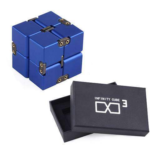 Toystar StressMaster | One-Hand Stress Cube - Portable Metal Infinity Cube Toy for Kids & Adults (4)