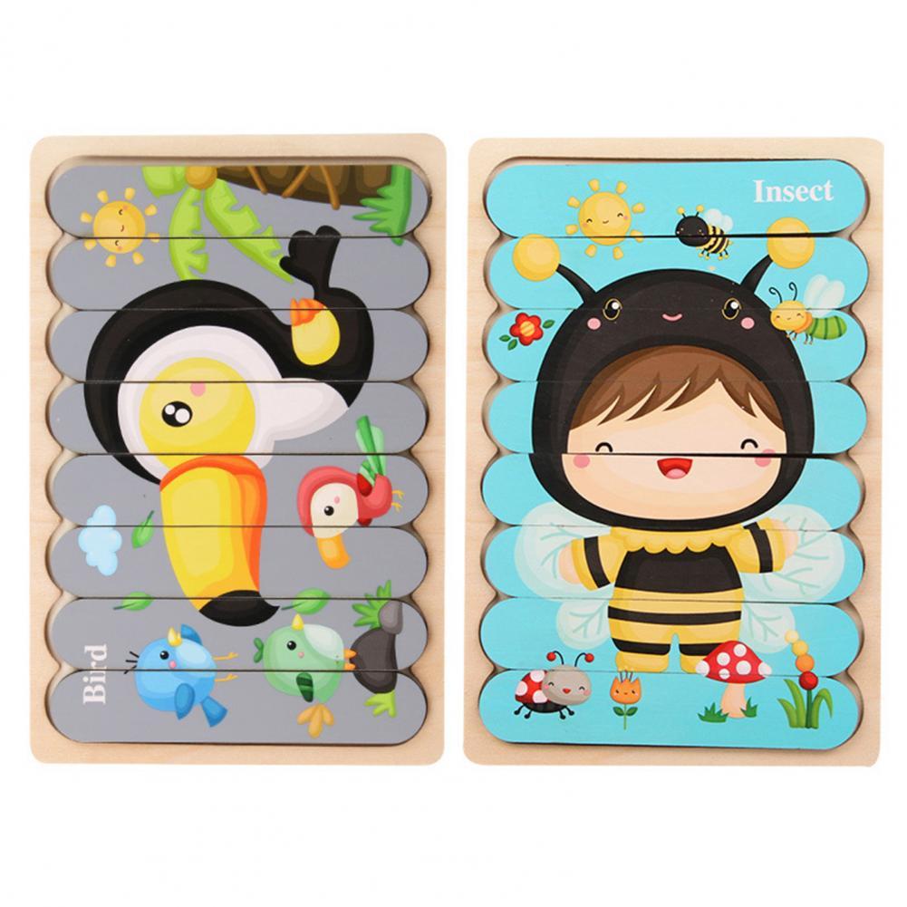 Toystar EcoToys Montessori Animal Puzzle | Educational and Stimulating - Double-sided 3D Puzzle - Educatief en Stimuleren ...