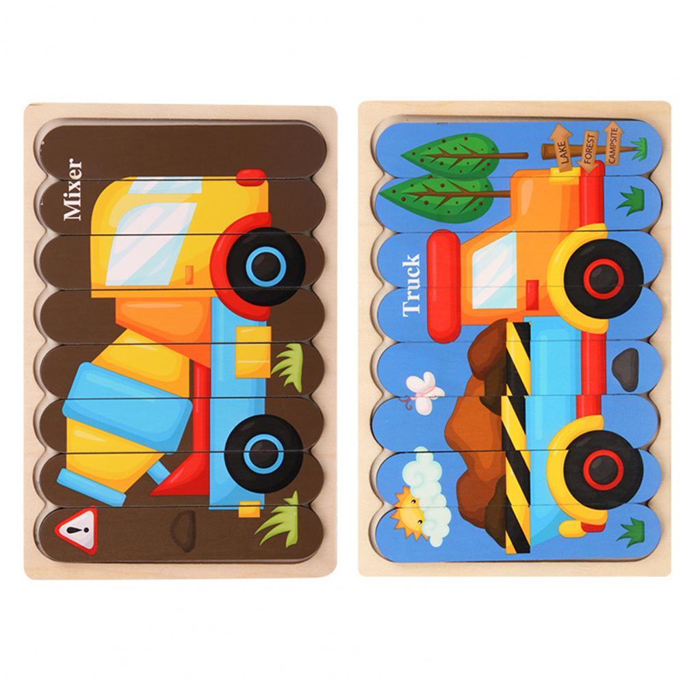 Toystar Ecotoys Wooden 3D Vehicle & Fruit Puzzles | Educational Toys for Creative Children - Learn and Play with Puzzles f...