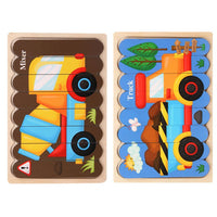 Thumbnail for Toystar Ecotoys Wooden 3D Vehicle & Fruit Puzzles | Educational Toys for Creative Children - Learn and Play with Puzzles f...